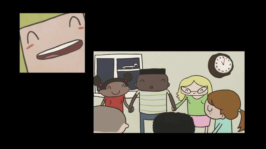 24-7 Prayer: a diverse group of illustrated children holding hands