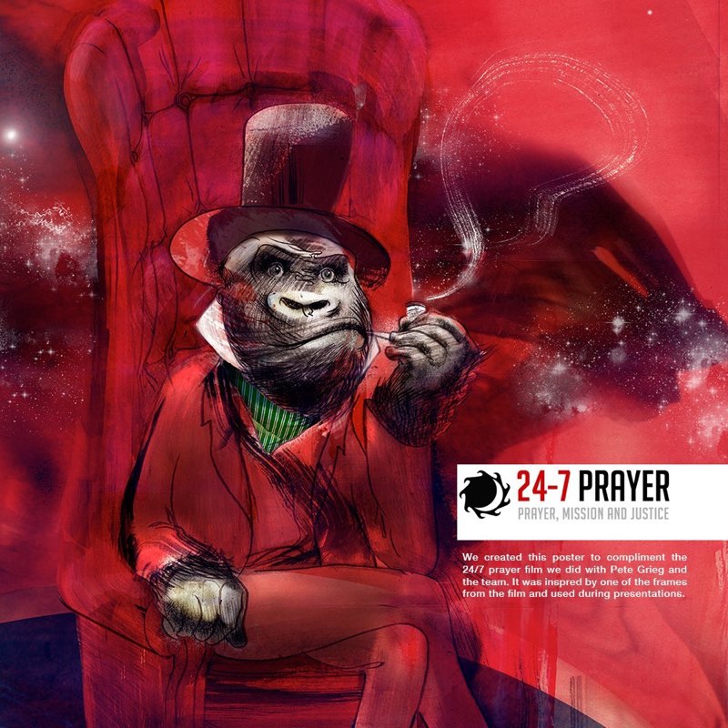 24-7 Prayer poster illustration