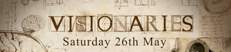 BBC World Visionaries — the archive page's own title card, "Visionaries, Saturday 26th May", over a sketchbook-style background