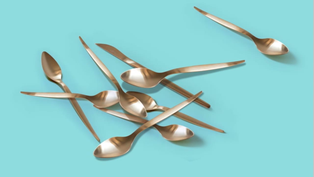 The Big Spring Clean: a scattered pile of gold spoons