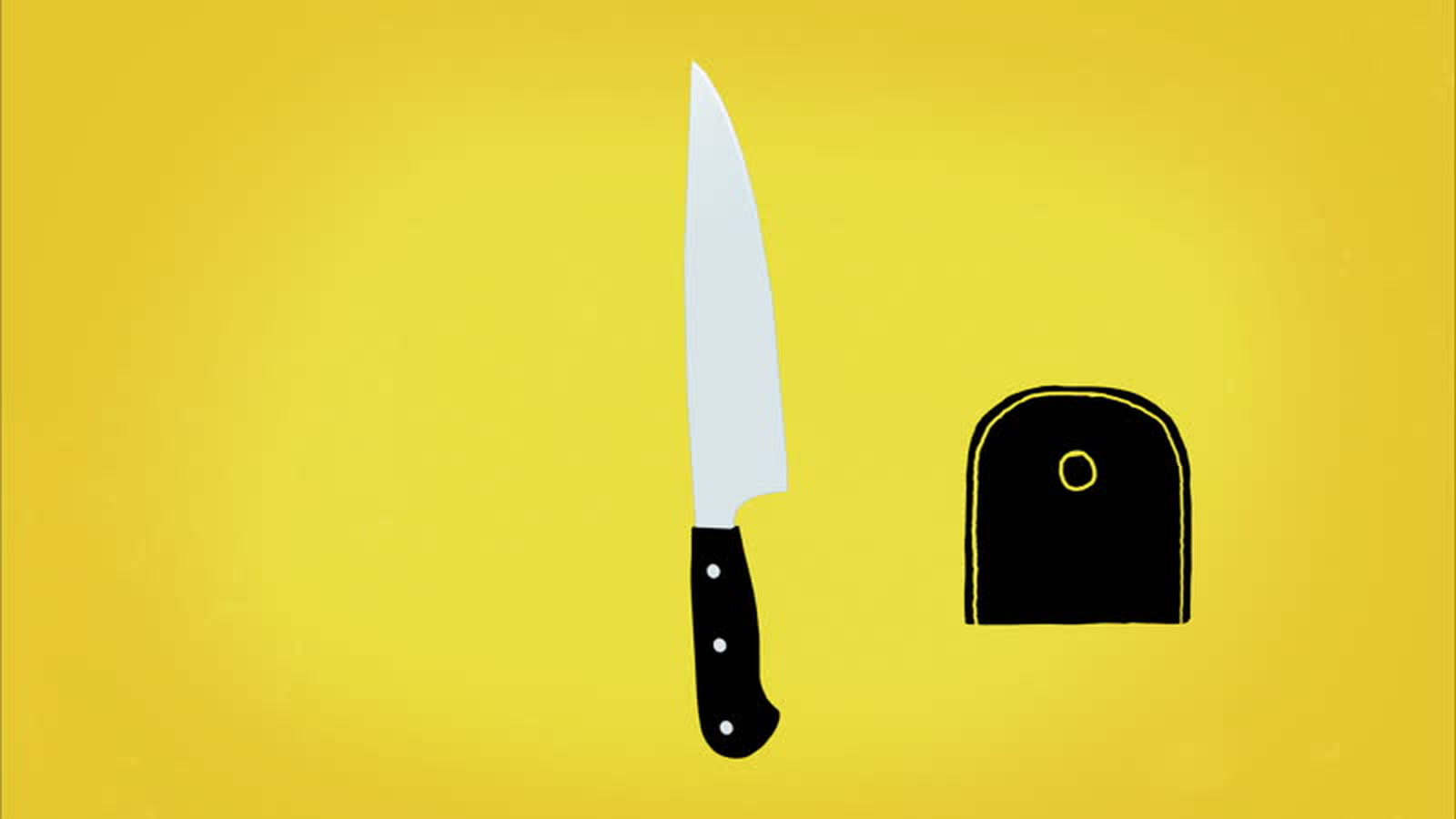 Cook Questions: knife and chopping board graphic