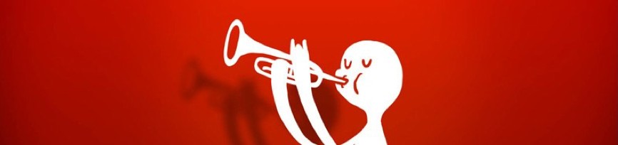 Coptic Orphans: Copts Got Talent — an animated character playing a trumpet, from the archive page's own hero image