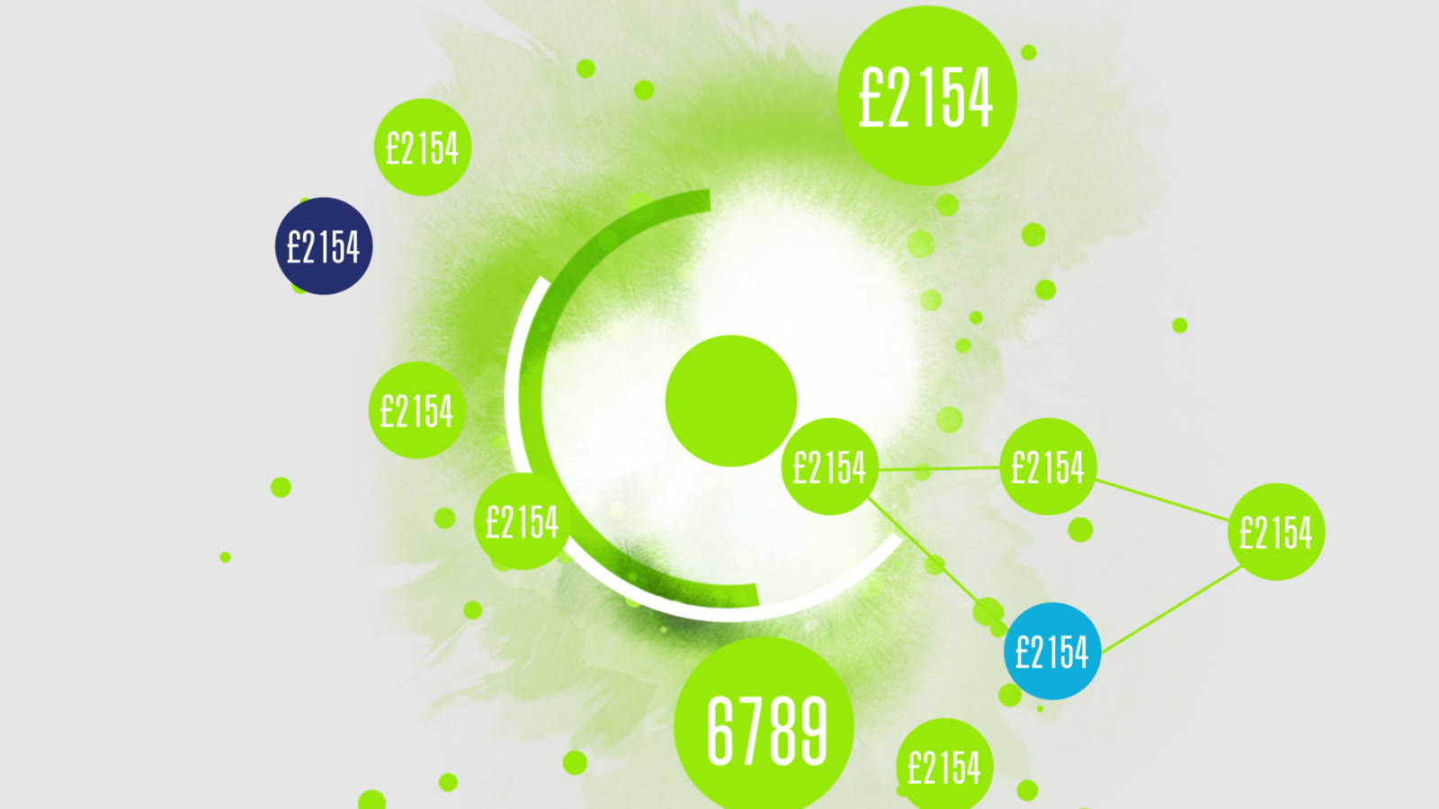 Deloitte Spotlight: green data-bubble graphic with journal value labels branching outward