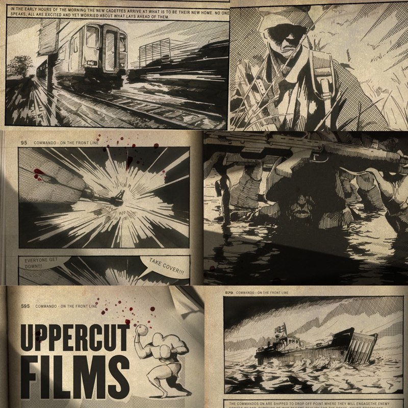 Commando: On The Front Line storyboard panels