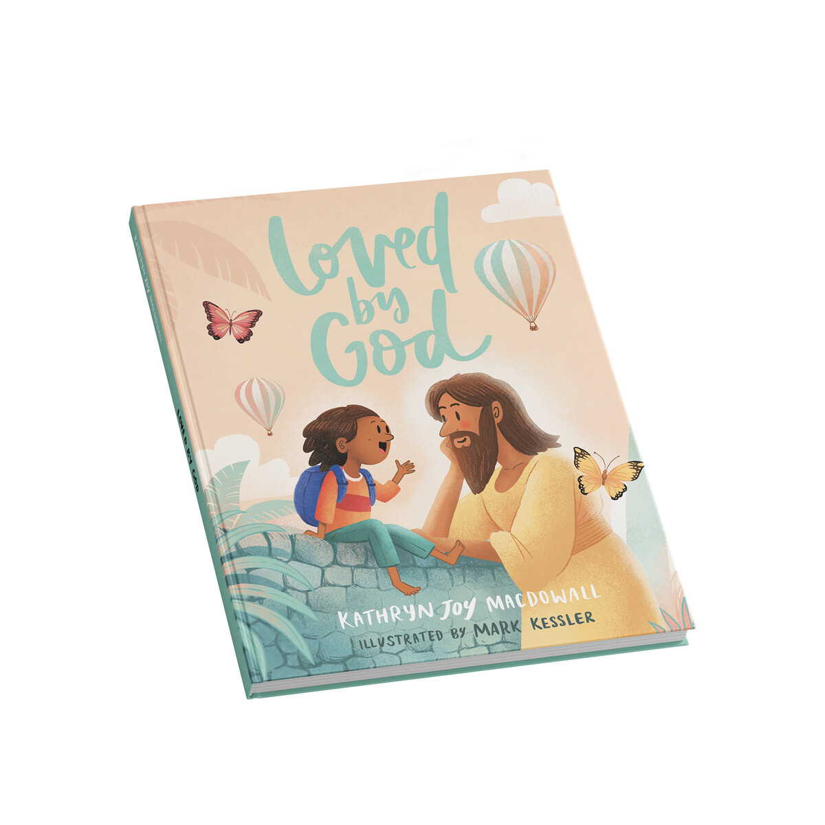 Loved by God finished hardback book, shown at an angle