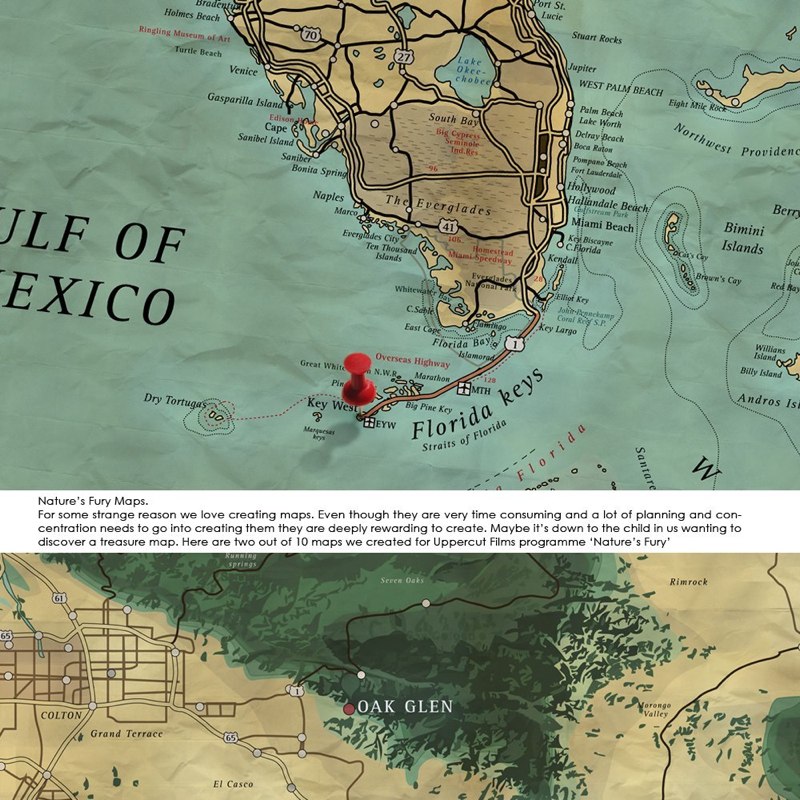 Illustrated map: Florida Keys, for Nature's Fury