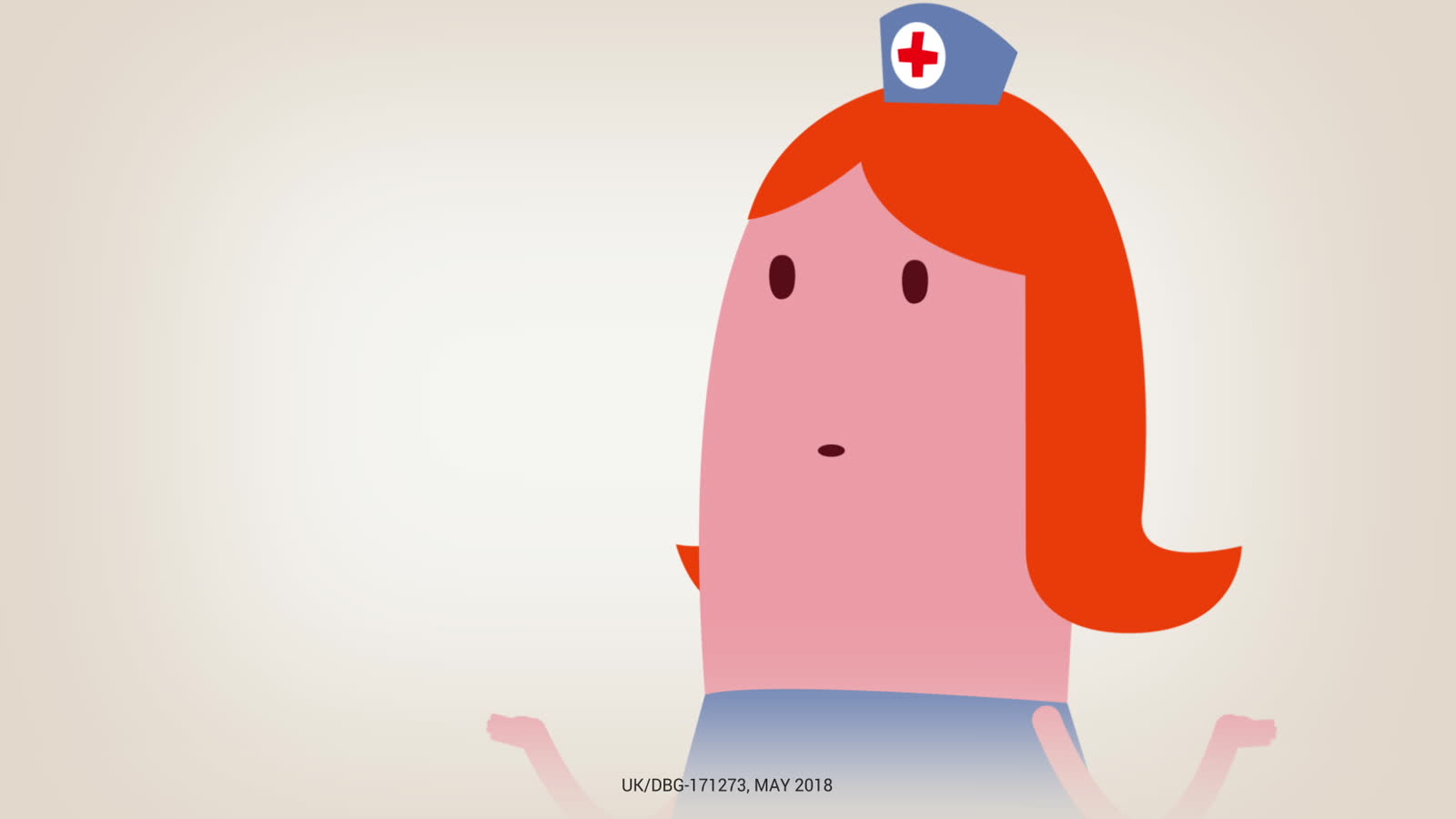 A flat 2D nurse character