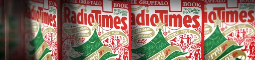 Radio Times Covers Party — real Radio Times Christmas double-issue magazine covers, from the archive page's own hero image
