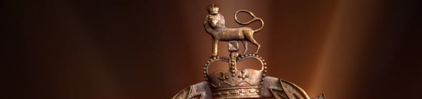 Royal Marines: Mission Afghanistan — the Royal Marines' lion-and-crown cap badge, from the archive page's own hero image