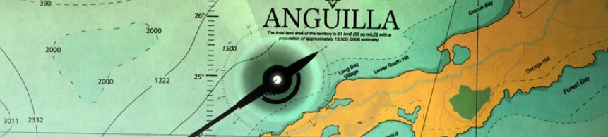 Royal Navy: Caribbean Patrol — a real nautical chart of Anguilla, from the archive page's own hero image