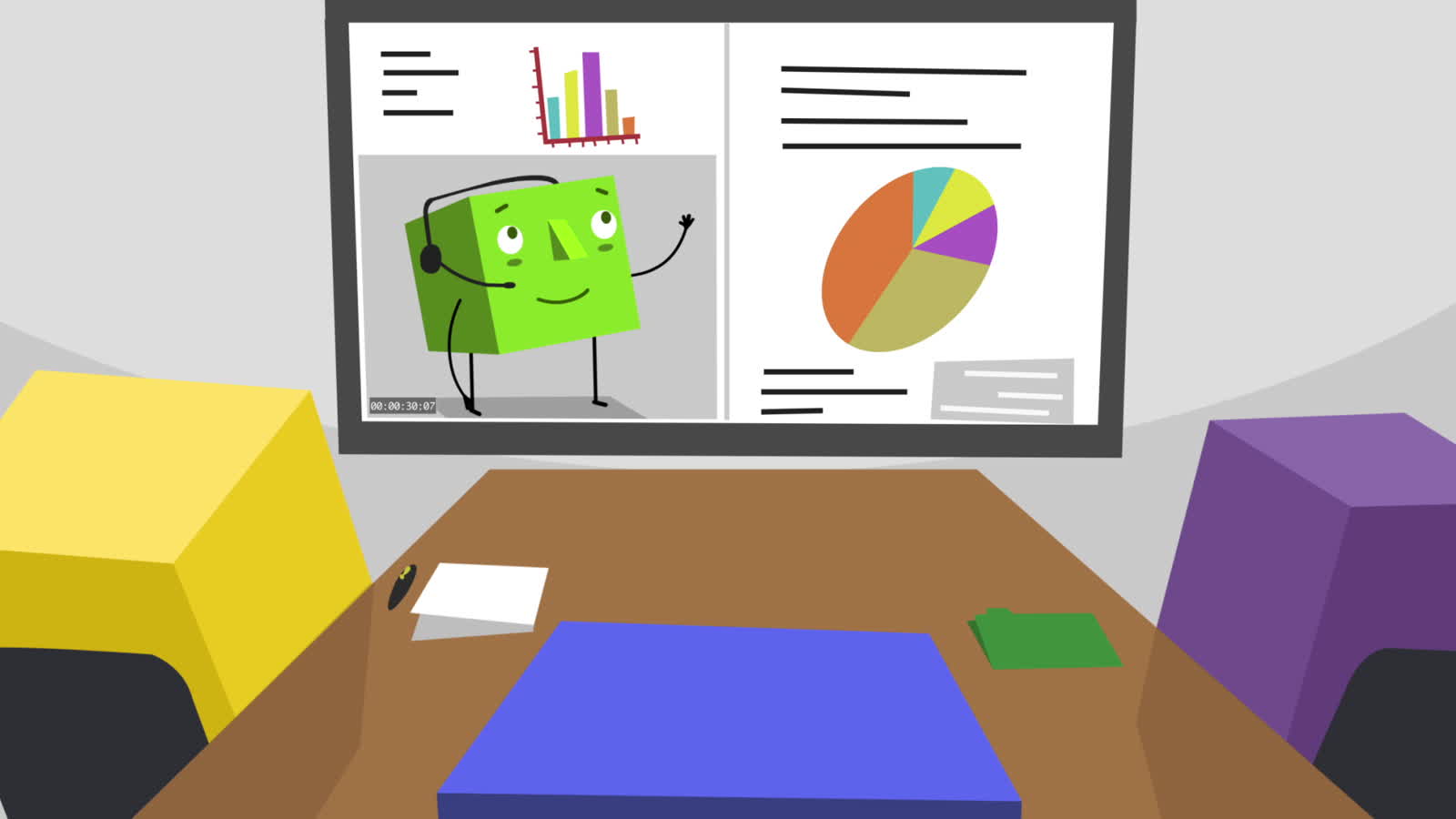 Frame from the theAcademy film: a laptop screen showing a webinar registration page on theAcademy's own site