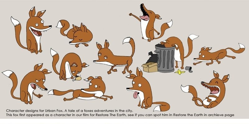 Urban Fox character designs