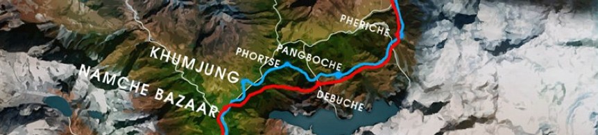 War Torn: Warriors — a real topographic trekking map of the Everest region, Nepal, from the archive page's own hero image
