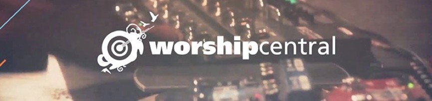 Worship Central: Live Recording Promo — the "worshipcentral" logo over a blurred recording-studio mixing desk, from the archive page's own hero image